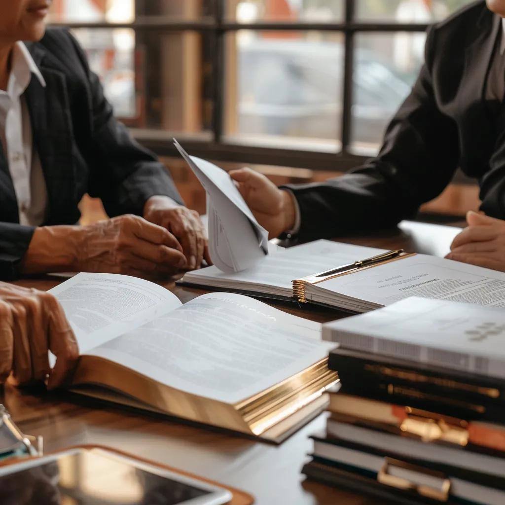 Guardian consulting with an attorney about legal guardianship documents