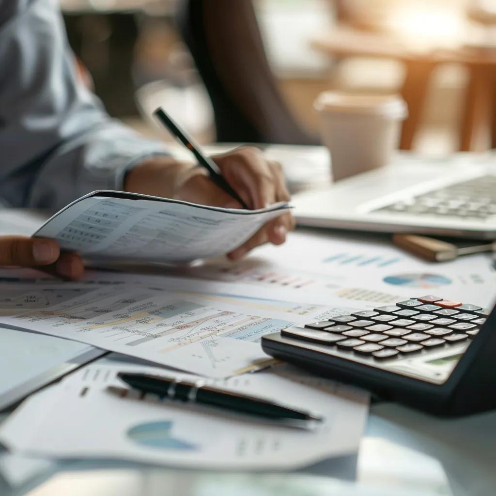 Guardian managing financial documents, showcasing the financial security aspect of guardianship