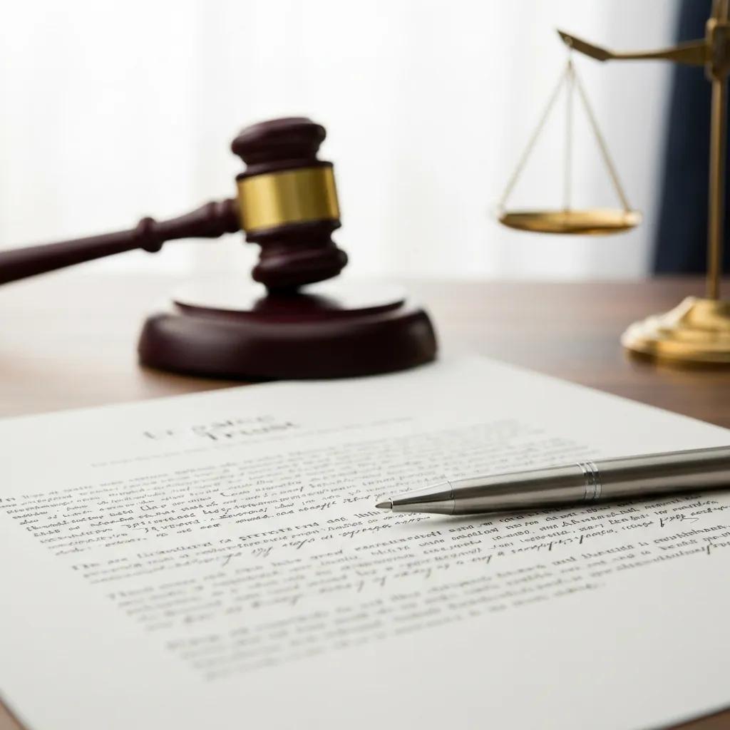 A detailed view of a legal document illustrating the creation of a trust